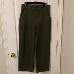 Everlane Olive Green Wide Leg Pants size 8
